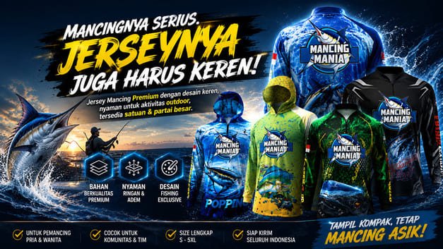 Koleksi Jersey Mancing Premium Kaos Mancing Mania